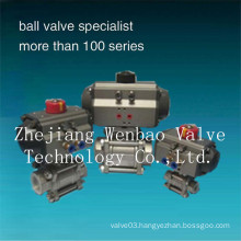 Stainless Steel 3-PC Pneumatic Actuated Ball Valve